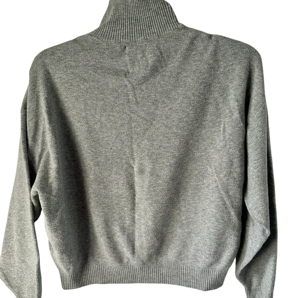 Abercrombie & Fitch Women’s Cropped Mockneck Sweater Gray Size S - Picture 6 of 6